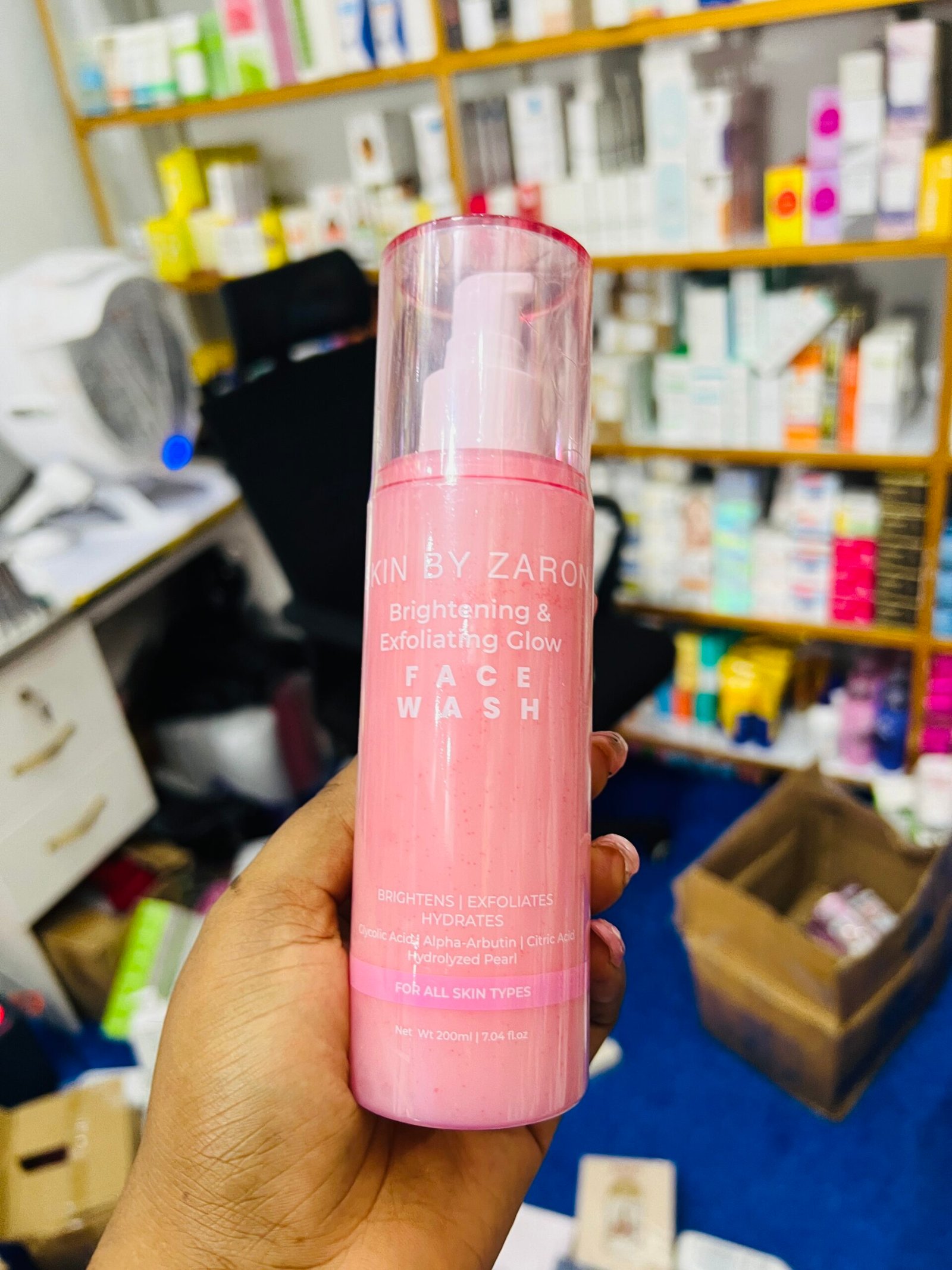 Skin by zaron brightening & exfoliating glow face wash