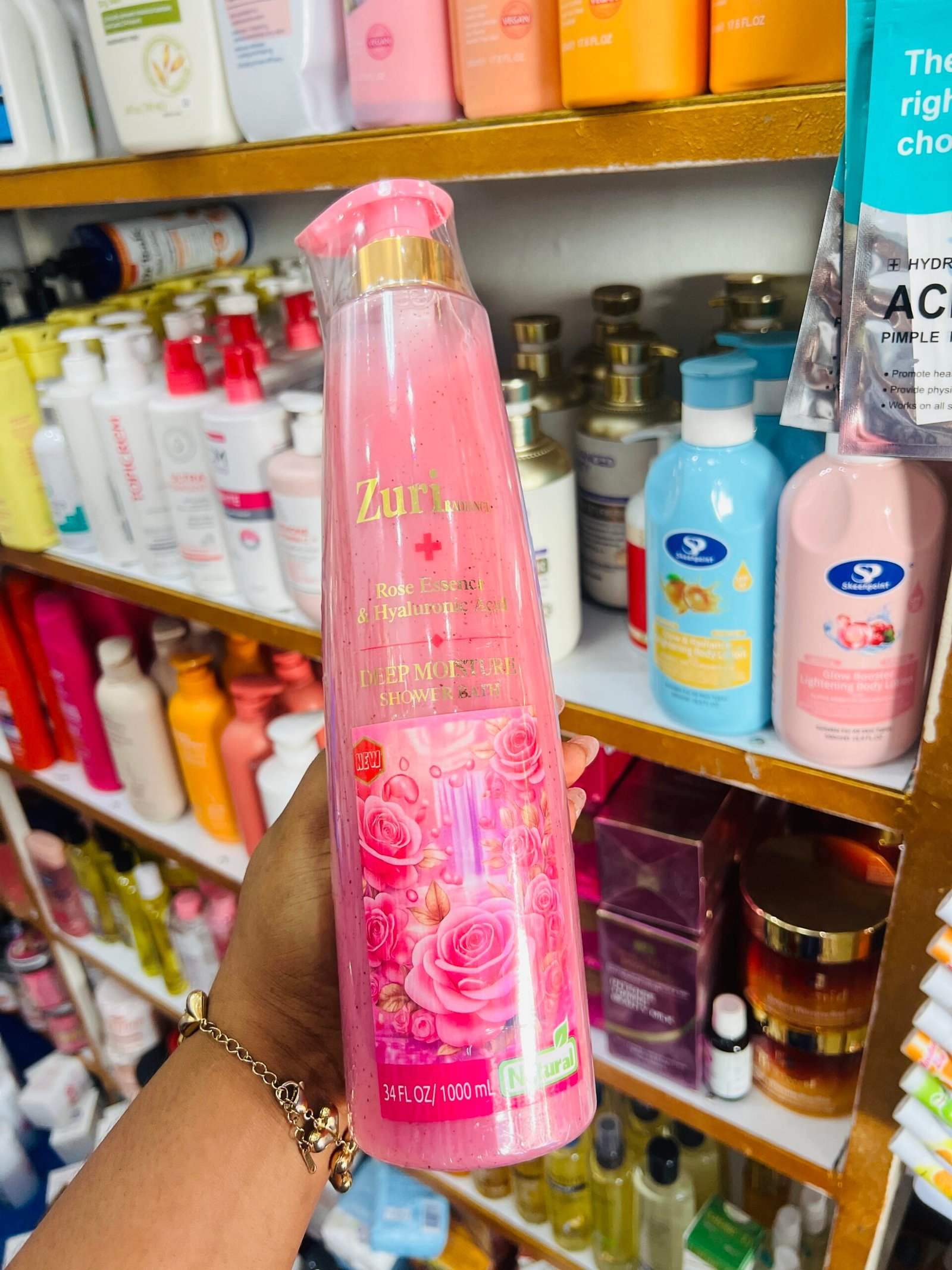 Zuri rose essence shower gel